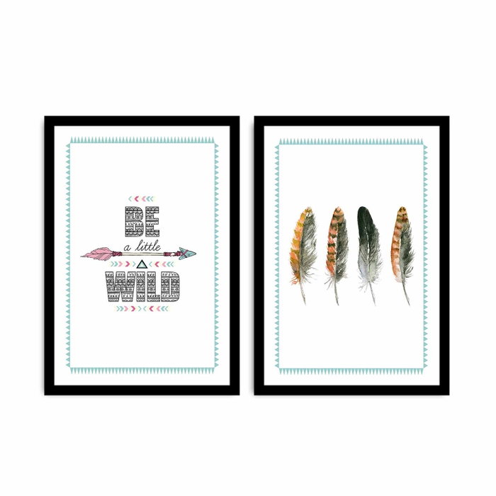 Wallity Juego de 2 Cuadros Decorativos Enmarcados 2PSCT-08